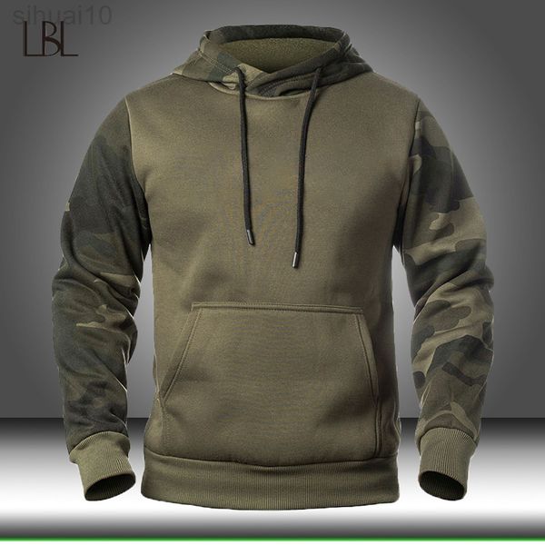 Sonbahar Erkekler Askeri Kamuflaj Poleece Hoodies Ordusu Taktik Erkek Kış Camo Hip Hop Sweatshirt gevşek Giyim L220730