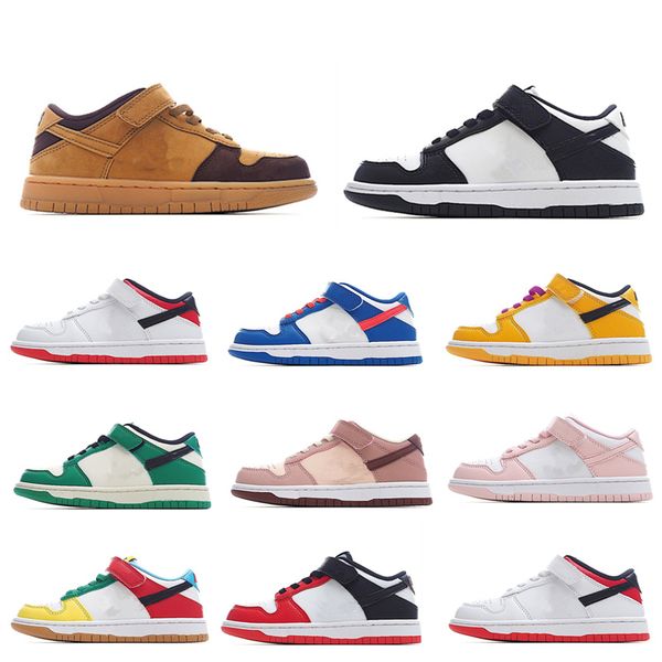 

designer kids running shoes boy girl high sneakers white black unc pn dust green sail panda trainers sports shoe size 24-37