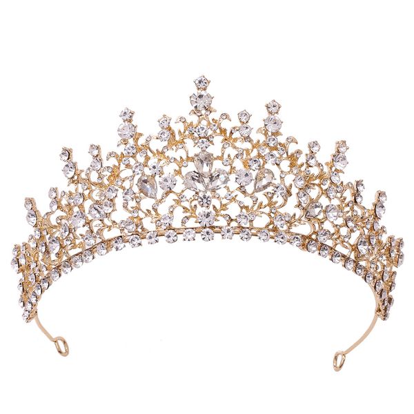 

headpieces luxury princess rhinestone wedding crown silver pageant tiara crowns chic bride headbands wedding hair accessories