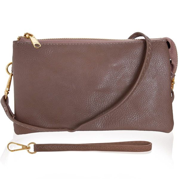 

humble chic vegan leather wristlet clutch or small purse crossbody bag
