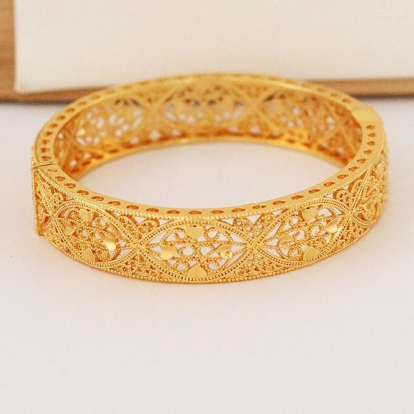 Bangle Dubai Gold Bracciale africano Donna Designer all'ingrosso Gioielli in lega Wedding Gioielli hawaiani di lussoBangle Inte22