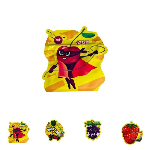 

fruit mylar bags 500mg empty unique 3d shape stberry red cherry grape 23 purple pine super lemon banana jllsok