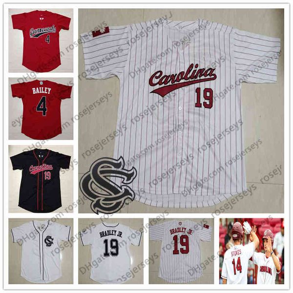 

ncaa gamecocks #19 jackie bradley jr. 4 steve pearce 5 whit merrifield 12 justin smoak 34 montgomery white red black cream baseball jersey