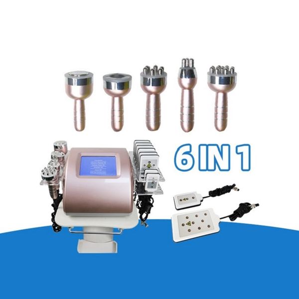 

latest slim equipment 6 in 1 rf radio frequency 80k ultrasonic vacuum 40k cavitation systems body slimming salon equipment