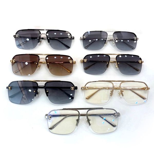 

man cartir fashion sunglasses frames designer women sun glasses leopard square eyeglass frame protect eyes from blue light eyewear frameless, Black