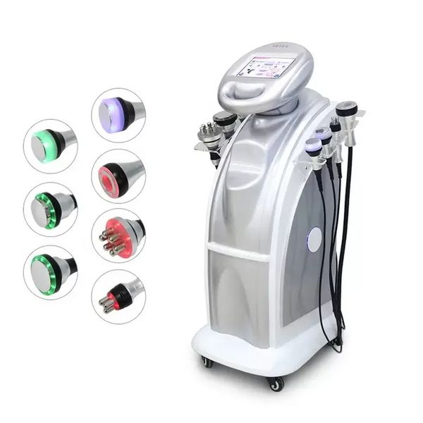 7 em 1 Ultrassonic 80k Cavitação RF RF A vácuo de ultrassom Slimming Machine Moldura do corpo Reduza o dispositivo de queima de gordura