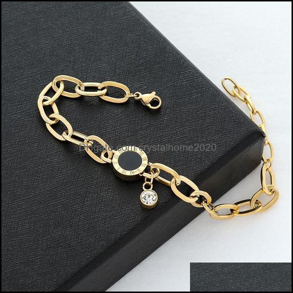 

2023 bangle bracelets jewelry gelang bangle pretty double layered openwork stainless steel clover charm bracelet lucky four leaf women jewel, Black