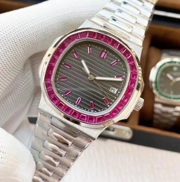 Мужские или Woemens Watch Automatic Watch Алмазные наручные часы Механические бриллианты Bezel di Lusso Наручительные.