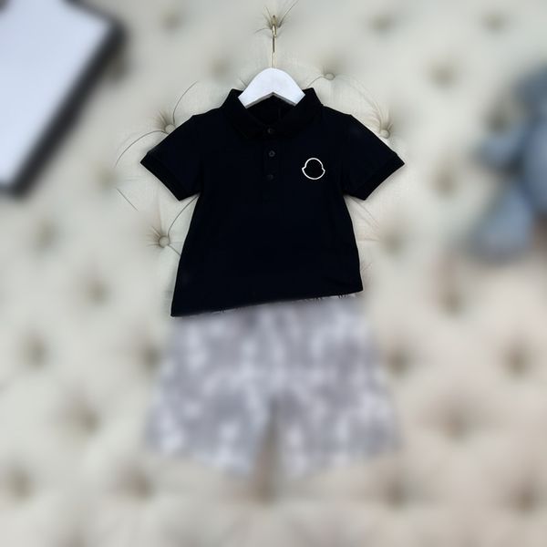 

designer lux new 2022s spring summer clothing sets 2 pieces prechool polo pure cotton short sleeves casual pants and inner air mesh design, White