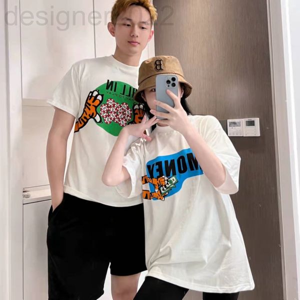 

women's t-shirt designer design summer tiger white t-shirt women's cotton round neck loose casual short sleeve kw3c