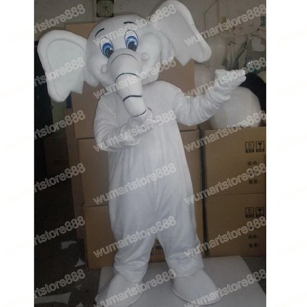 Halloween-Maskottchen-Kostüm, weißer Elefant, Cartoon-Thema, Charakter, Karneval, Festival, Kostüm, Erwachsene, Größe, Weihnachten, Geburtstag, Party, Outdoor-Outfit