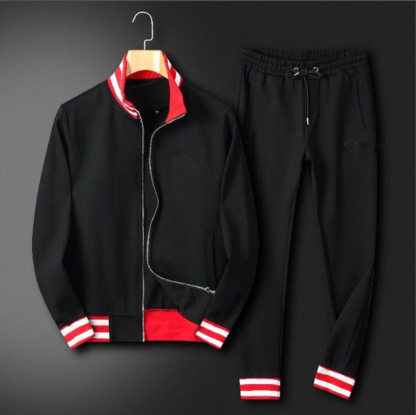

winter mens tracksuits sets men women sweatshirts suits designers sports jackets fashion slim print neck sportswea sizem-xxxl, Gray