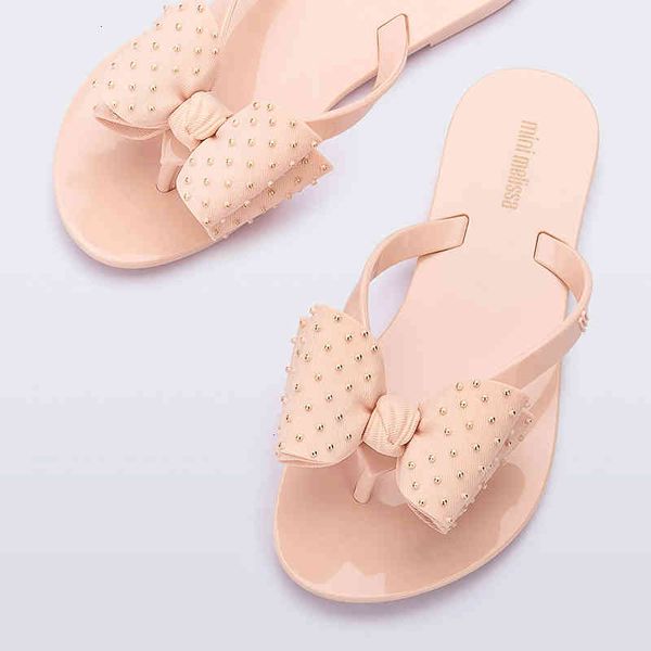

melissa jelly slippers slipper candy colors bow women sandals fashion shoes flip flop adulto female lady gvm4 fbat, Black