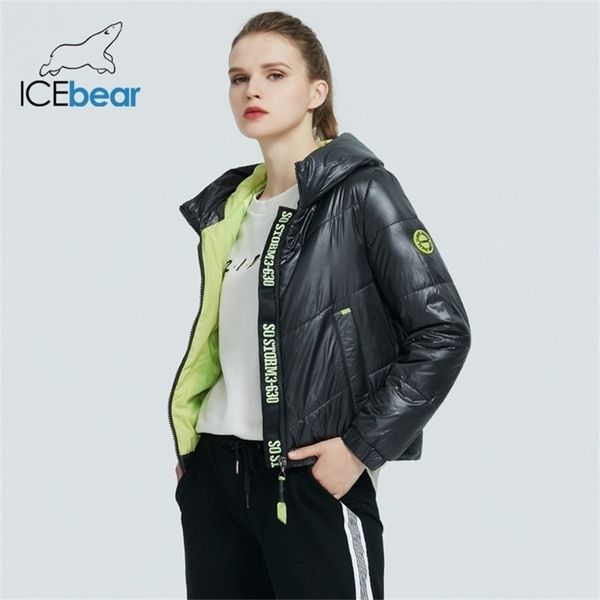 

spring jacket fashion women parka hooded brand clothing gwc20067i y201012, Black