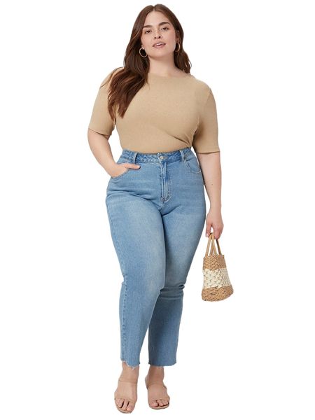 

motf premium plus slim ribbed t-shirt g6mh#, Black