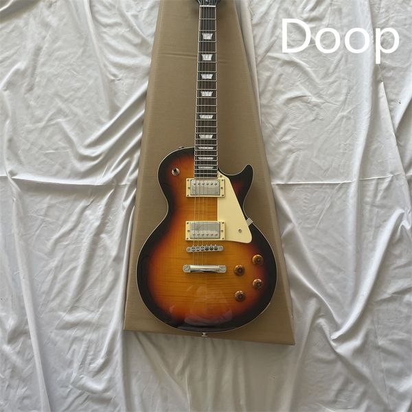 

in stock ebony fingerboard electric guitar dark sunburst maple frets binding solid mahogany body electric guitar guitarra guitars