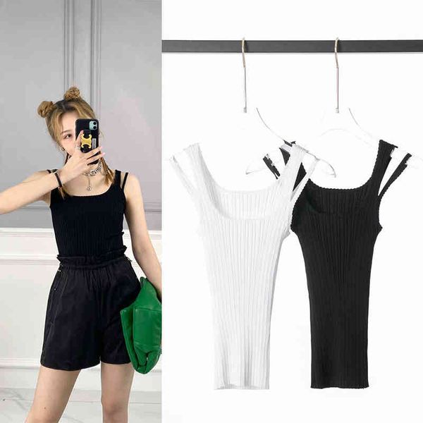 

women's sweaters p185240 high elastic knitted suspender shirt, White;black