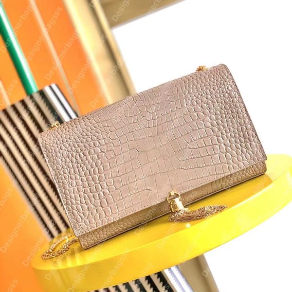 

designer shoulder bags tassel handbag alligator women crossbody chain bag clutch kate flap leather luxury handbags satchel messenger card ho