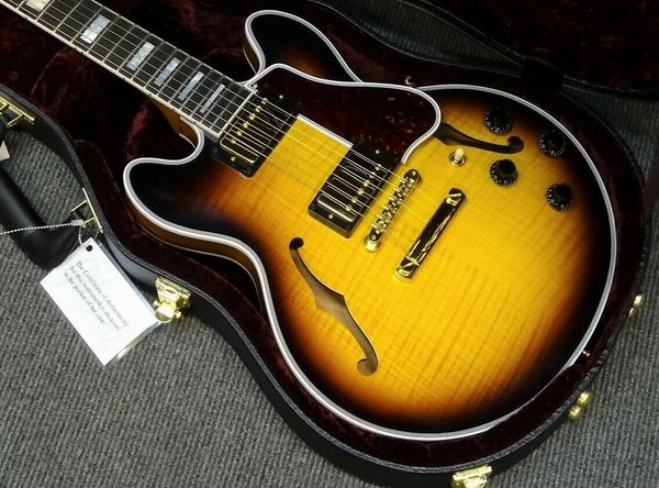 

cs-356 figured ebony fingerboard gloss vintage sunburst electric guitar