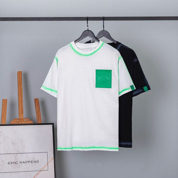 

fashion mens t shirt womens summer designer pattern print short sleeve couples round neck tees, White;black