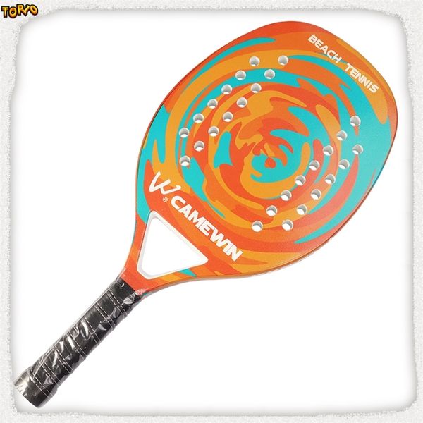 

camewin professional full carbon beach tennis racket soft eva face raqueta with bag equipment padel racket 220621