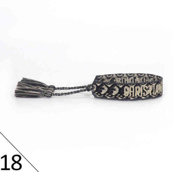 

brand luxury braided bracelet adjustable woven friendship bangle for womens mens designer letter embroidery rope bracelets jewelry gift code, Golden;silver