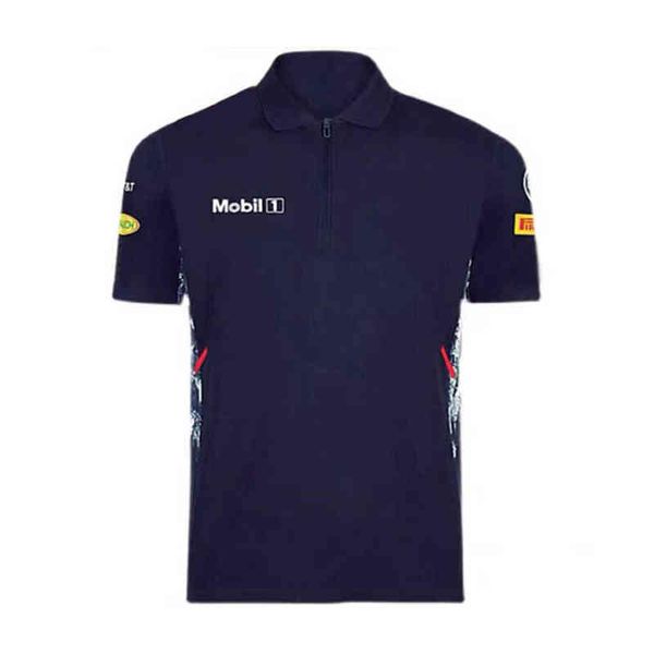 

f1 racing team for honda red color bull motorsport outdoor quick-drying sports jersey riding zipper polo lapel shirt, White;black