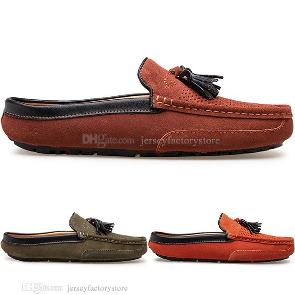 

spring summer new fashion british style mens canvas casual pea shoes slippers man hundred leisure student men lazy drive overshoes comfortab, Black