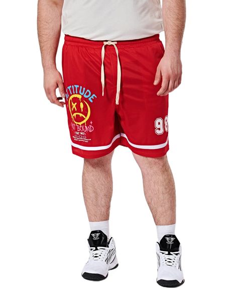 

extended sizes men cartoon graphic track shorts u5hb#, White;black