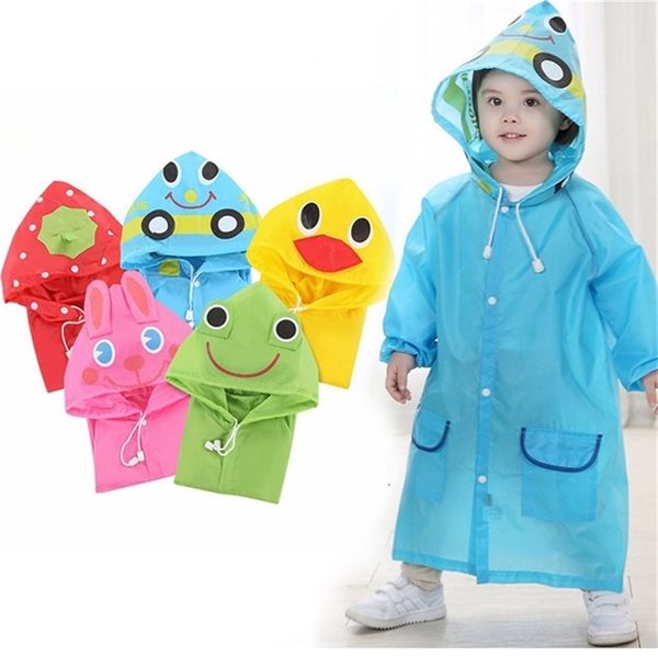 1pc desenho animado estilo animal impermeável capa de chuva para crianças casaco de chuva Rainwear/Rainsuit -roupas Poncho Drop Shipping 201016