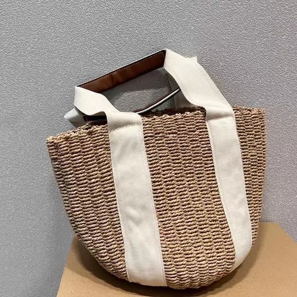 

summer raffia woven basket bag large capacity luxury designer travel bag