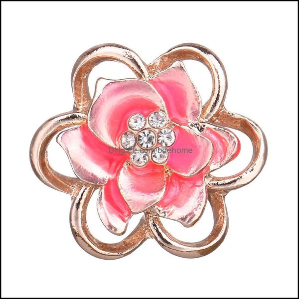 

charm bracelets jewelry 10pcs/lot snap rose gold sier button for flower bracelet bangles fit 18mm buttons drop delivery 2021 mbb5d, Golden;silver