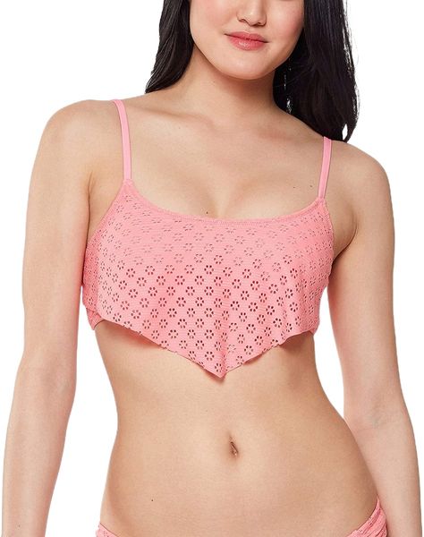 

simpson women's standard mix & match solid eyelet bikini swimsuit separates & bottom t3gi#, White;black