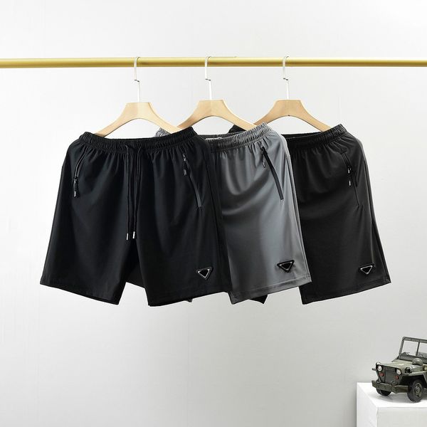 

2022 mens shorts pant classic street sweatpants zipper pocket summer ice silk double hook couple fluorescent letters reflective breathable s, White;black