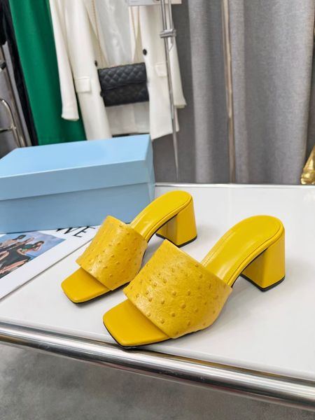 

high heeled brand slippers genuine leather thick heel summer fragrance flat bottom low designer single flat diamond crystal and sequin women, Black