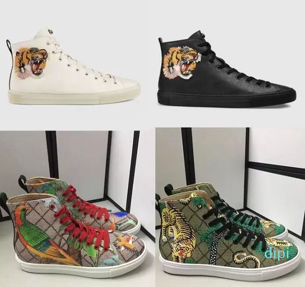 2022-Herren Designer Sneakers High-Top-Sneaker Bedruckte Echtlederstiefel Drachen-Sneaker für Männer Frauen Größe 35-45