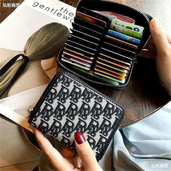 

new high-capacity red high-grade anti position women's exquisite card release small degaussing wholesale design purses online, Red;black