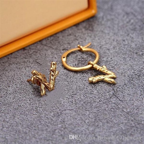 

luxury designer jewelry women earring letter earrings copper gold plated elegant wing charm earrings fashion jewelry new 213b, Golden;silver