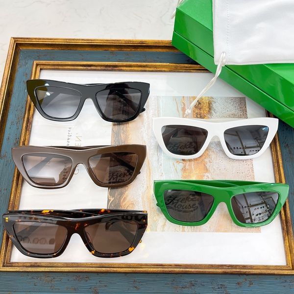 

designer sunglasses 2022 new b plate cat's eye sunglass ins net red same face small sunglass bv1122, White;black