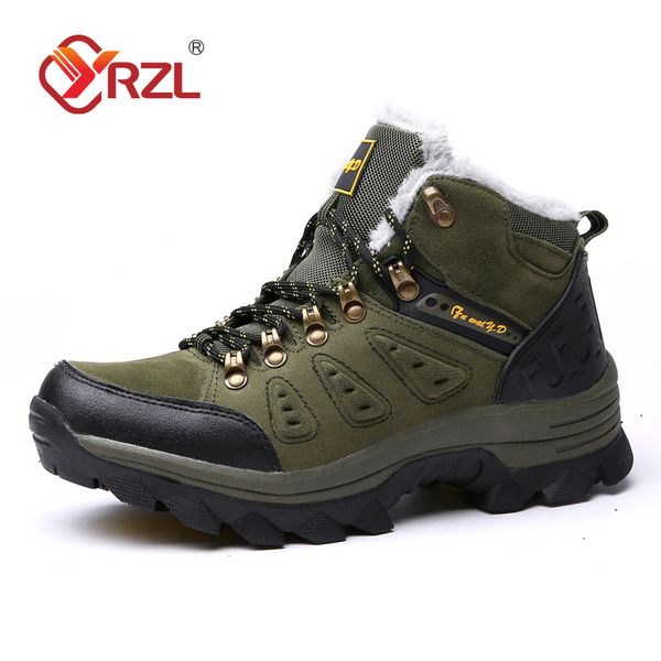 

hiking boots couple winter new high-outdoor climbing boots plus velvet warm fashion casual snow boots, Black