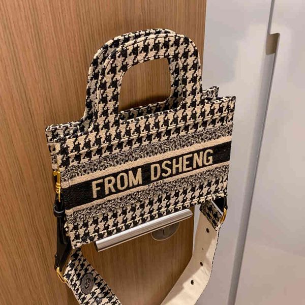 

purse sale check canvas bag new fashion women's small messenger belt strap shoulder portable tote bag