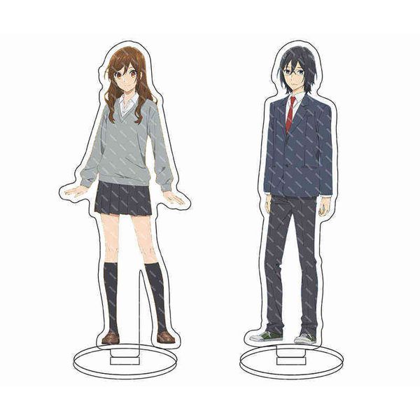 

horimiya action figure hori san and miyamura kun character horimiya acrylic stand model plate desk decor standing sign fans gift aa220318, Silver