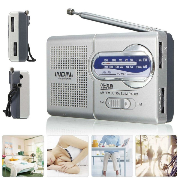 R119 Radio Outdoor Portable 3V Multifunction AM/FM-антенна телескопический приемник для стариков