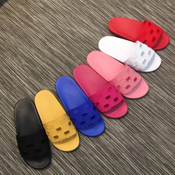 

2019ss womens fashion open round toe slip on rubber slide sandals girls causal beach loafers size euro 35-41343g, Black