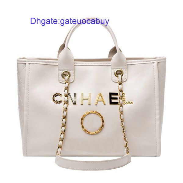 

fashion women's luxury handbags beach bags designers ch metal letter badge tote evening bag small mini body leather handbag large femal