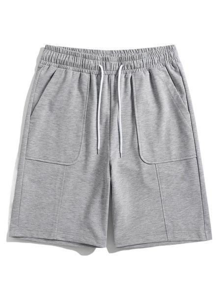 

men drawstring waist shorts 64zk#, White;black