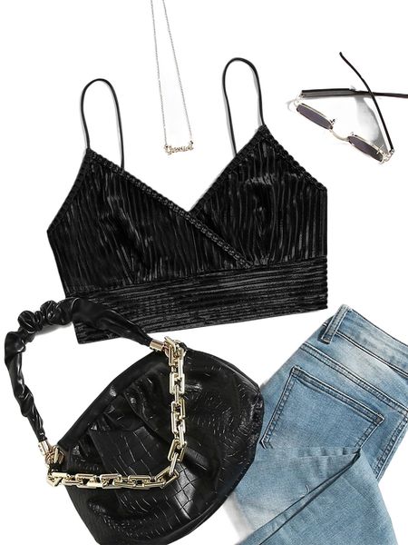 

wrap front velvet cami u1gn#, White