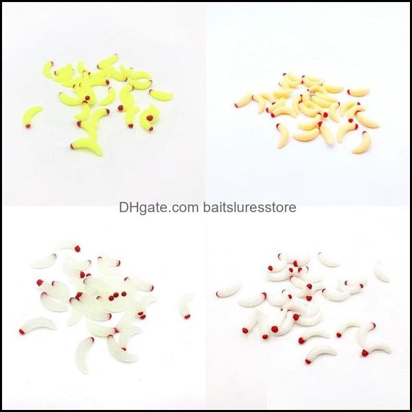 

fishing lures soft worm pvc bionic baits 30pcs bagged maggots fake trout bait 5 colors fisherman outdoors new arrival 2 5by l2 drop delivery