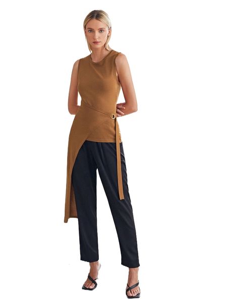 

motf premium viscose asymmetrical hem m1nh#, White
