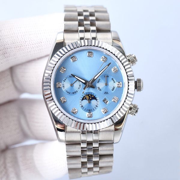 

fashion mens watches 41mm automatic mechanical watch stainless steel wristband sapphire for men classic wristwatch gift montre de luxe, Slivery;brown